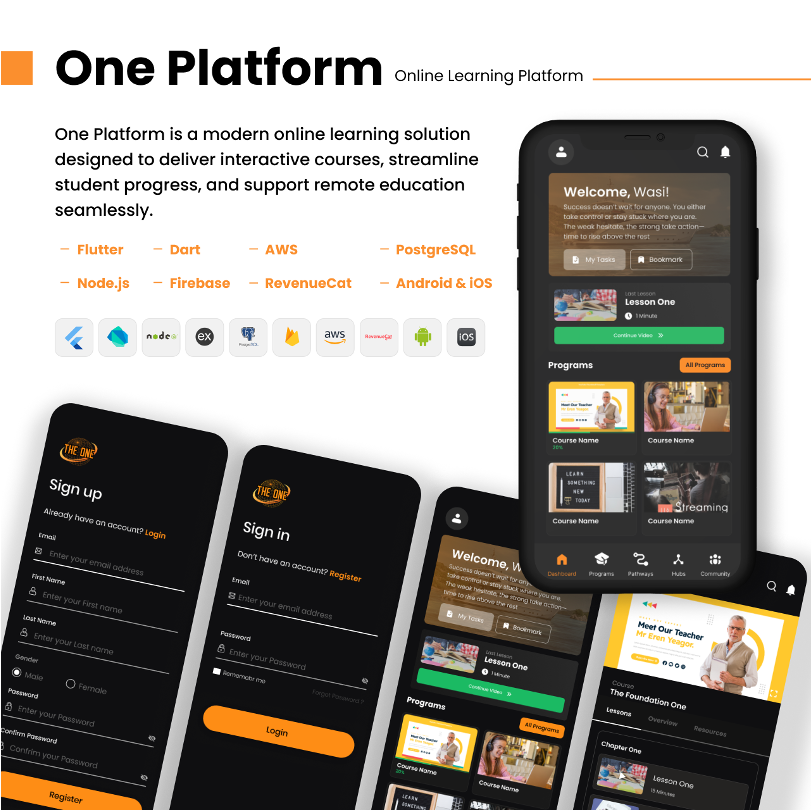 The One Academy Custom app development